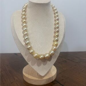 Authentic Champagne South Sea Pearl Necklace.